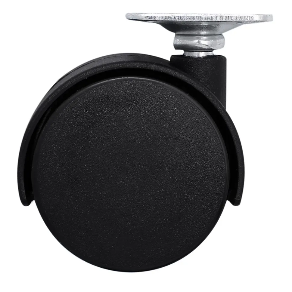 Roulette jumelée pivotante sans frein ø50 mm, plaque 38 x 38 mm, charge max 40 kg