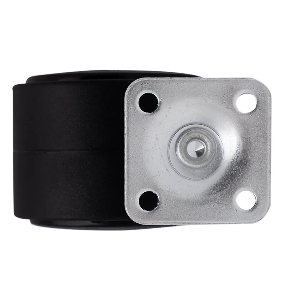 Roulette jumelée pivotante sans frein ø50 mm, plaque 38 x 38 mm, charge max 40 kg