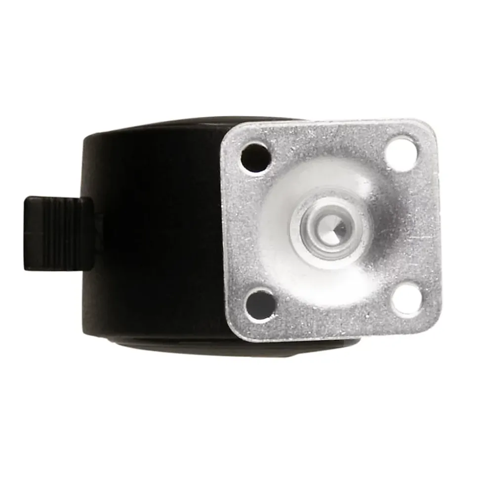 Roulette jumelée pivotante avec frein ø50 mm, plaque ø38 mm, charge max 40kg