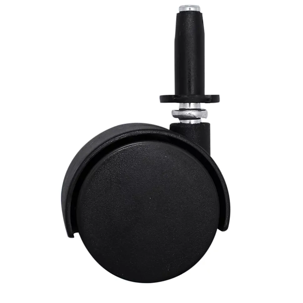 Roulette jumelée pivotante sans frein ø50 mm, tige, charge max 40kg