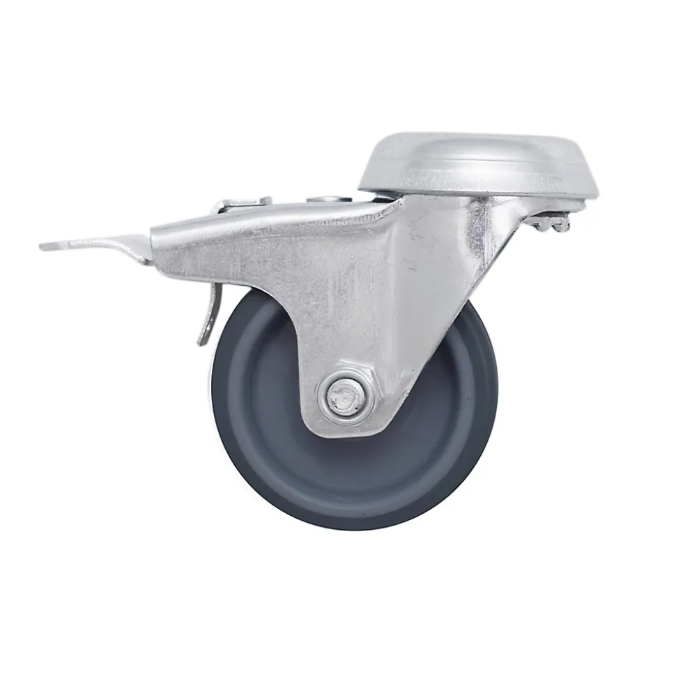Roulette pivotante grise ø5 cm avec freins, charge max 40 kg