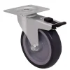 Roulette pivotante grise ø10 cm, charge max 70 kg