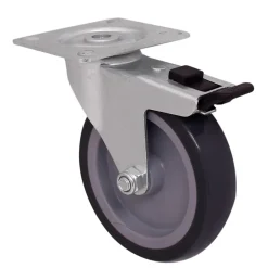 Roulette pivotante grise ø10 cm, charge max 70 kg