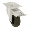 Roulette pivotante noire ø10 cm avec freins, charge max 75 kg