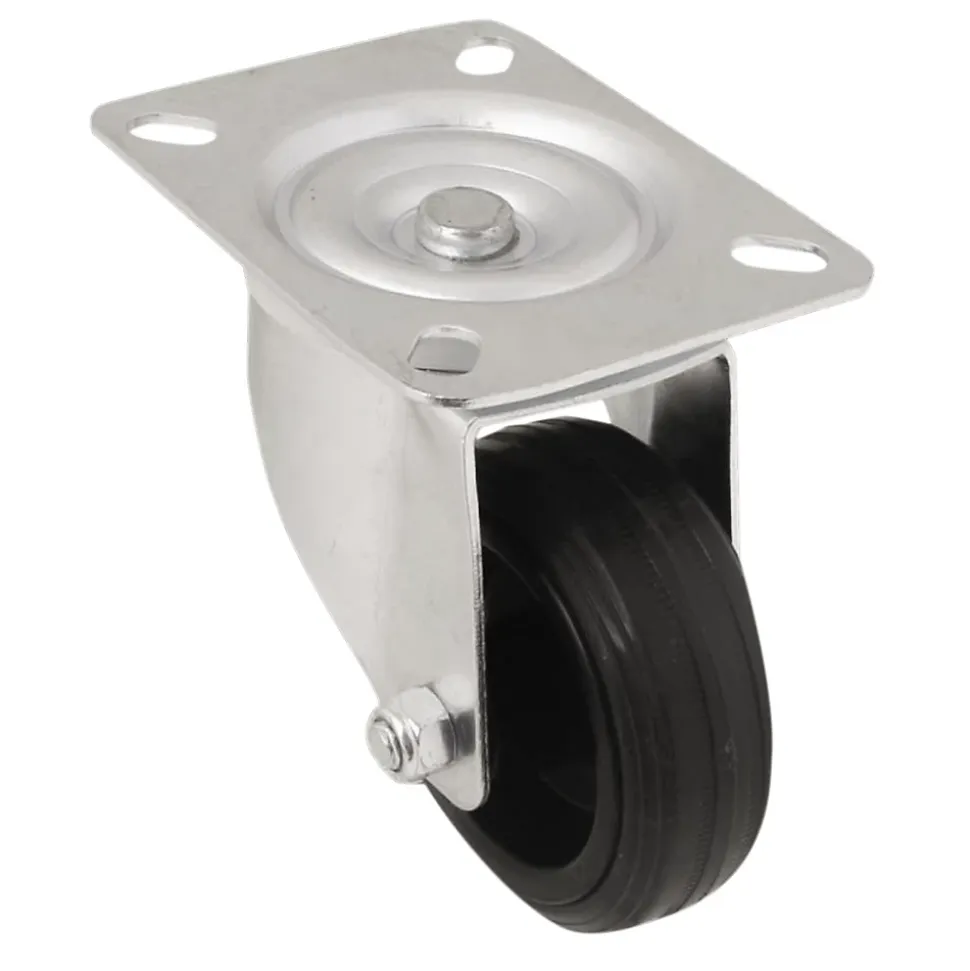 Roulette pivotante noire ø8 cm, charge max 70 kg
