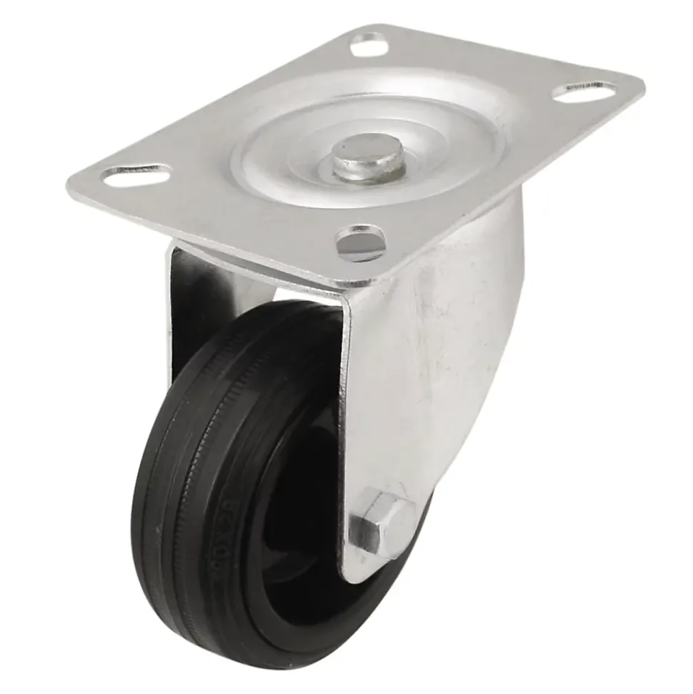 Roulette pivotante noire ø8 cm, charge max 70 kg