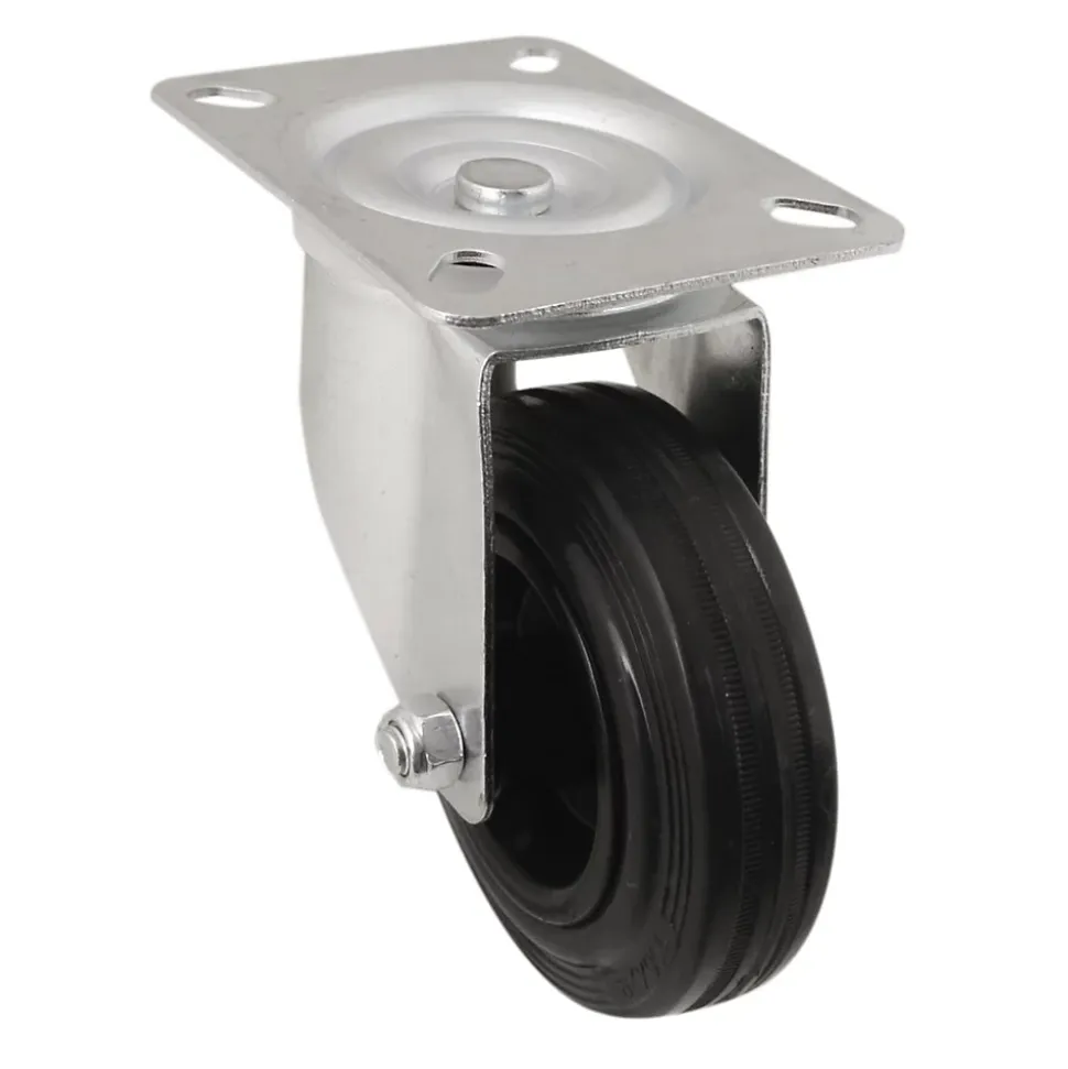 Roulette pivotante noire ø10 cm, charge max 75 kg