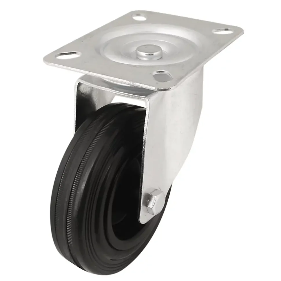 Roulette pivotante noire ø10 cm, charge max 75 kg