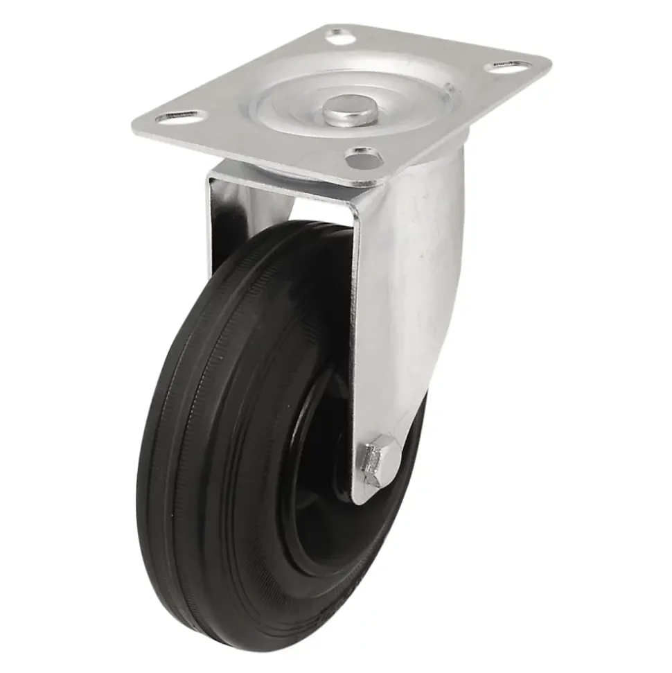Roulette pivotante noire ø12.5 cm, charge max 100 kg