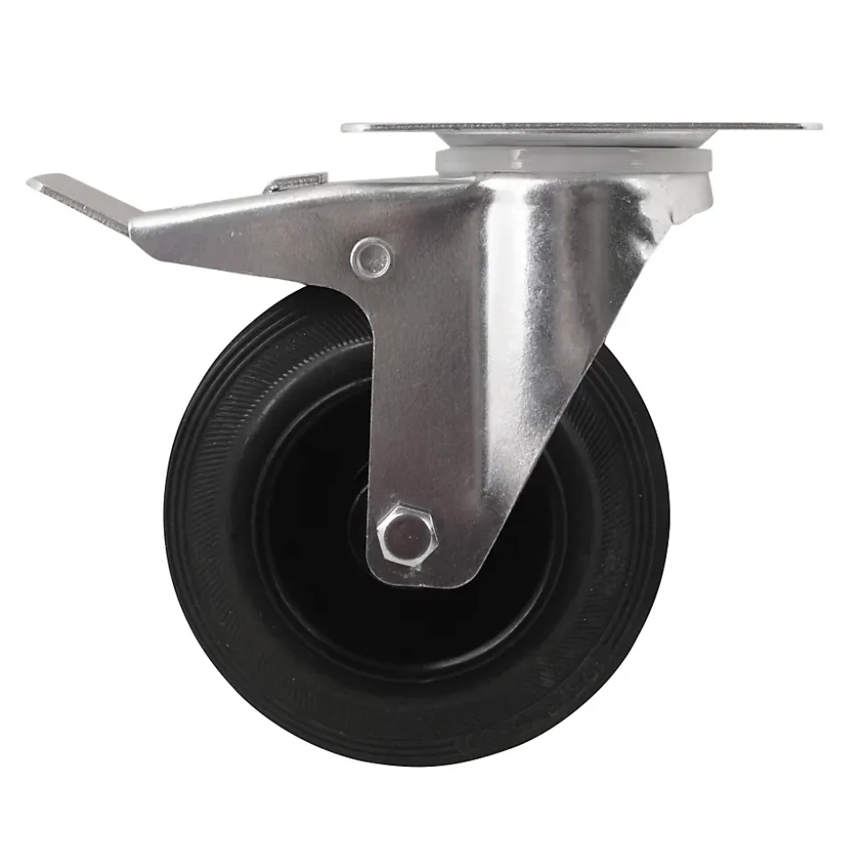 Roulette pivotante noire ø12.5 cm, charge max 75 kg
