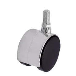 Roulette pivotante sans frein ø50 mm, tige filetée 10 x 20 mm, charge max 40kg