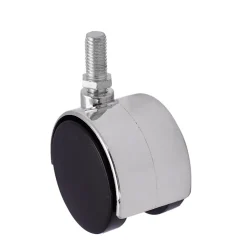Roulette pivotante sans frein ø50 mm, tige filetée 10 x 20 mm, charge max 40kg