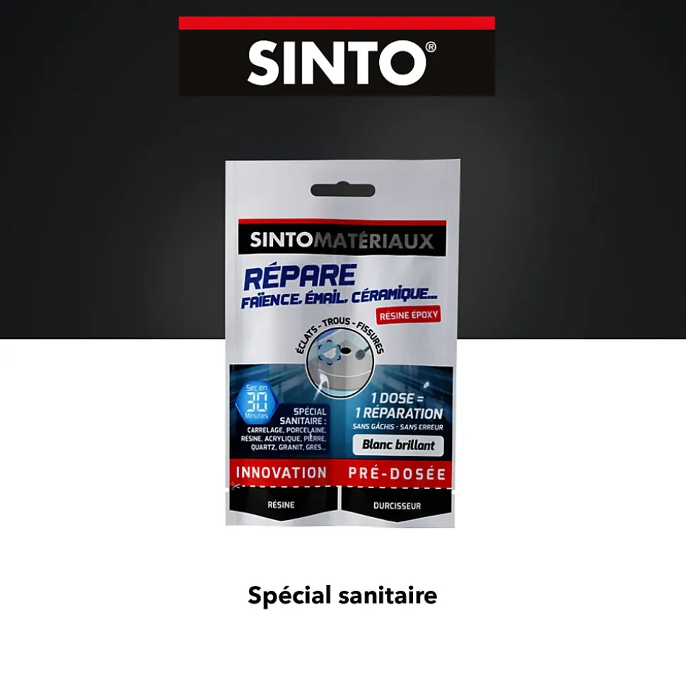 Répare faïence, émail, céramique SintoMatériaux blanc 30g