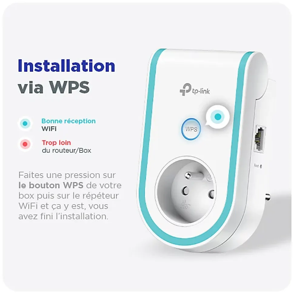 Répéteur WiFi AC1200 avec prise intégrée TP-Link