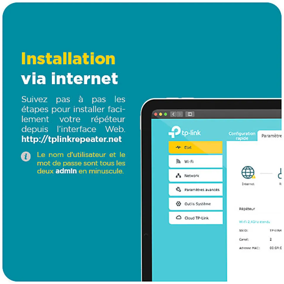 Répéteur WiFi AC1200 avec prise intégrée TP-Link