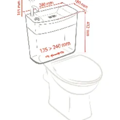 Réservoir combiné lave-mains - Iseo - Wirquin - 3/6 L