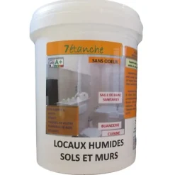 Résine d'étanchéité pour Locaux humides - Sols - Murs - Gris - 1Kg