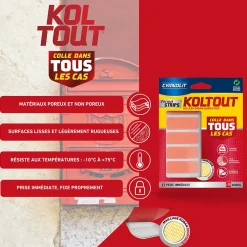 Ruban adhésif de fixation transparente Cyanolit Koltout - 10 pièces