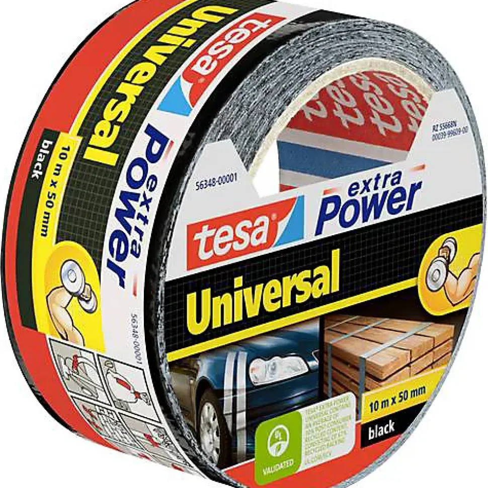 Ruban adhésif toil é tesa Extra Power 56348-00001-05 noir 10 m x 50 mm