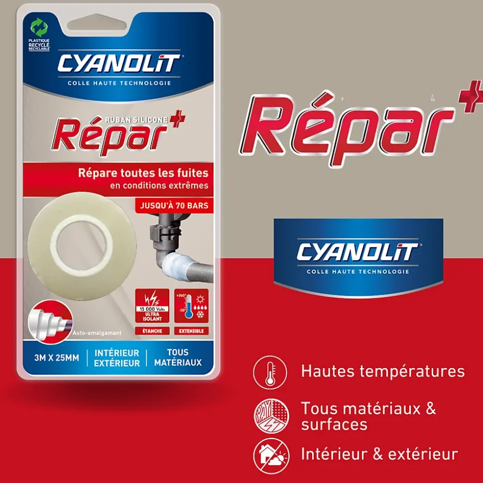 Ruban auto-amalgamant Cyanolit silicone Repar+