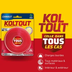 Ruban colle Koltout extra fin h. 19 mm x l. 7.5 m