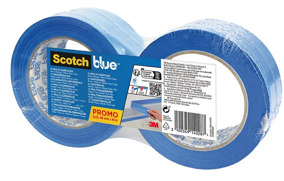 Ruban de masquage Scotch original 50 m x 48 mm - 2 rouleaux