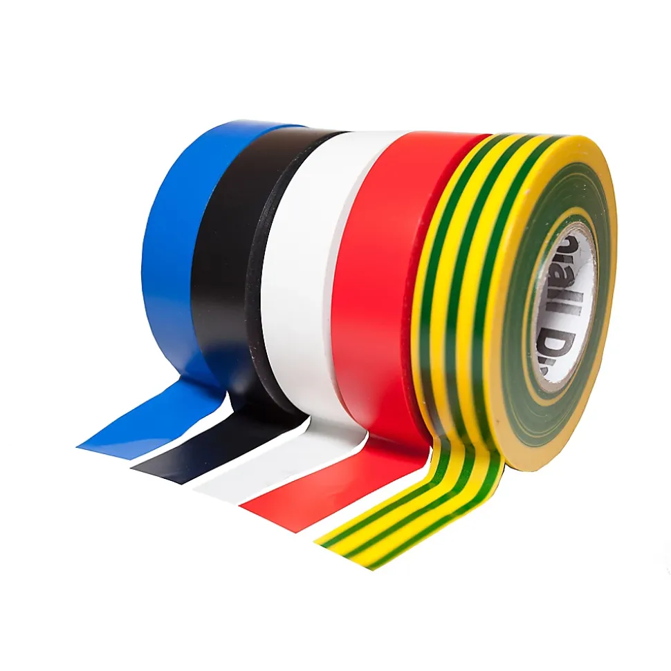 Ruban d'isolation, couleur mélangée 19 mm x 33 m vendu par 5 pièces