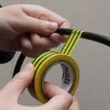 Ruban d'isolation électrique 19 mm x 10 m vert et jaune