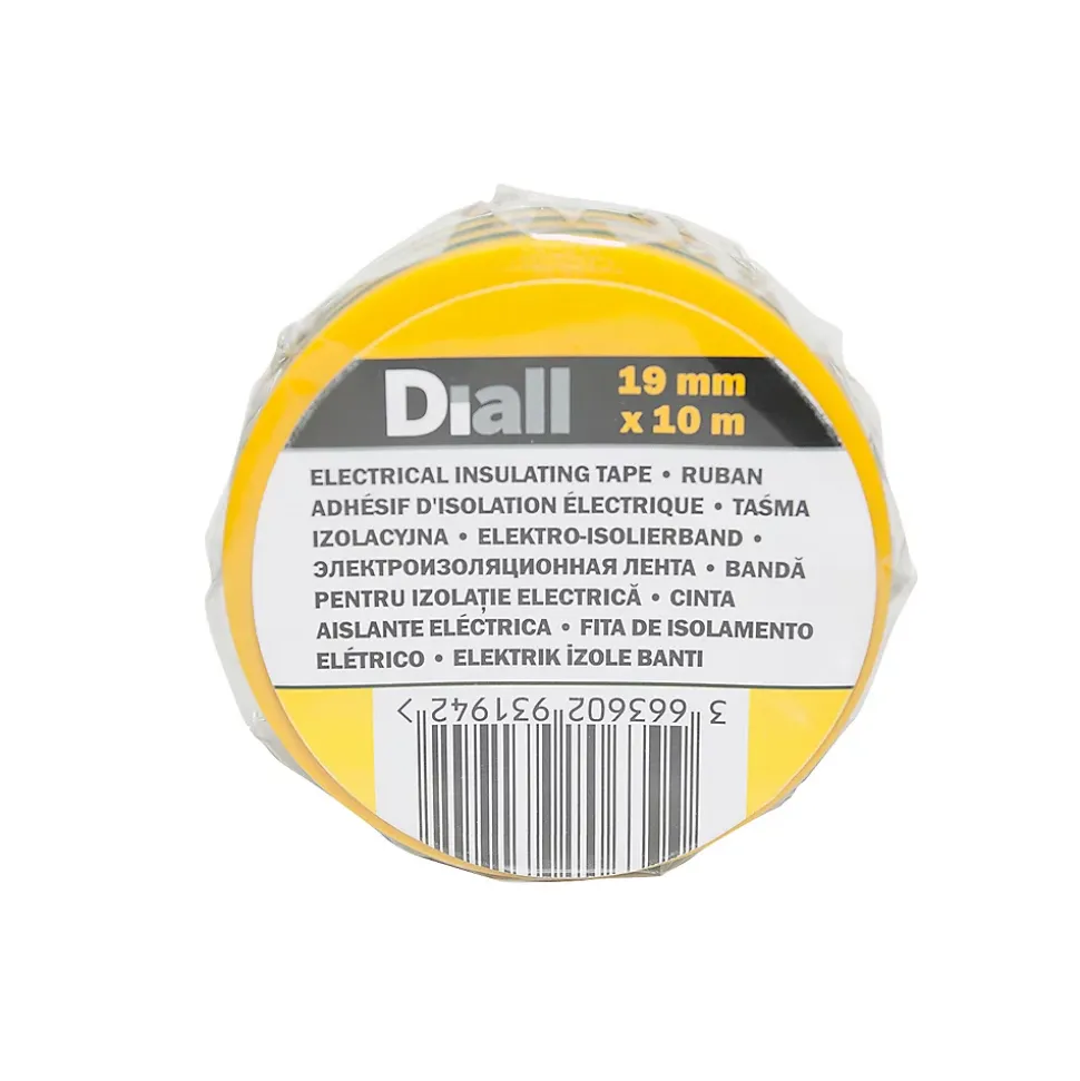 Ruban d'isolation électrique 19 mm x 10 m vert et jaune