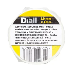 Ruban d'isolation électrique 19 mm x 10 m blanc