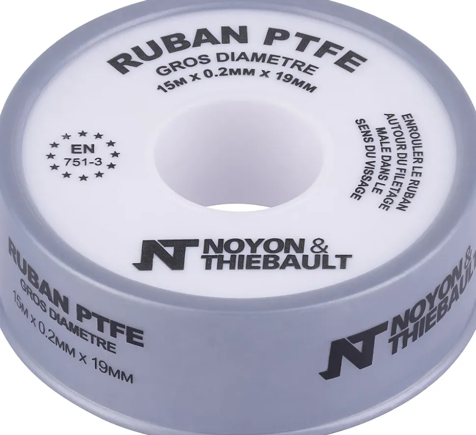 Ruban PTFE Noyon et Thiebault 19mmx 0,2 mm x 15 M