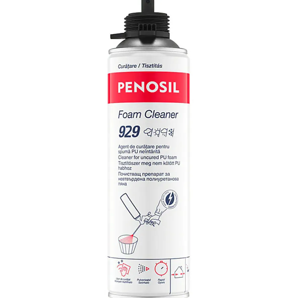 RUBSON Pack de 12 Mousses Expansives WhiteTeq Pistolable 750ml + 3 Nettoyants FoamCleaner 929 500ml Penosil + Pistolet