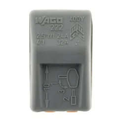 Sachet de 10 bornes 2 entrées série 222 - Wago