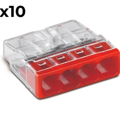 Sachet de 10 bornes 4 entrées série 2273 - Wago