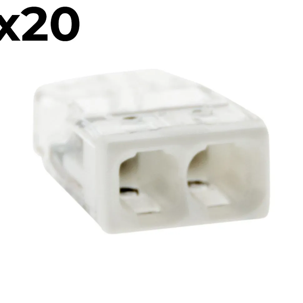 Sachet de 20 bornes 2 entrées série 2273 - Wago