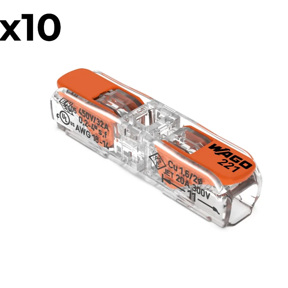 Sachet de 10 bornes Inline série 221 - Wago