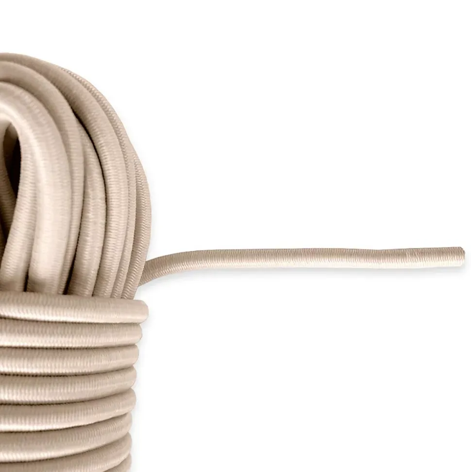 Sandow élastique Ivoire 15 mètres - Qualité PRO TECPLAST 9SW - Tendeur pour bâche de diamètre 9 mm