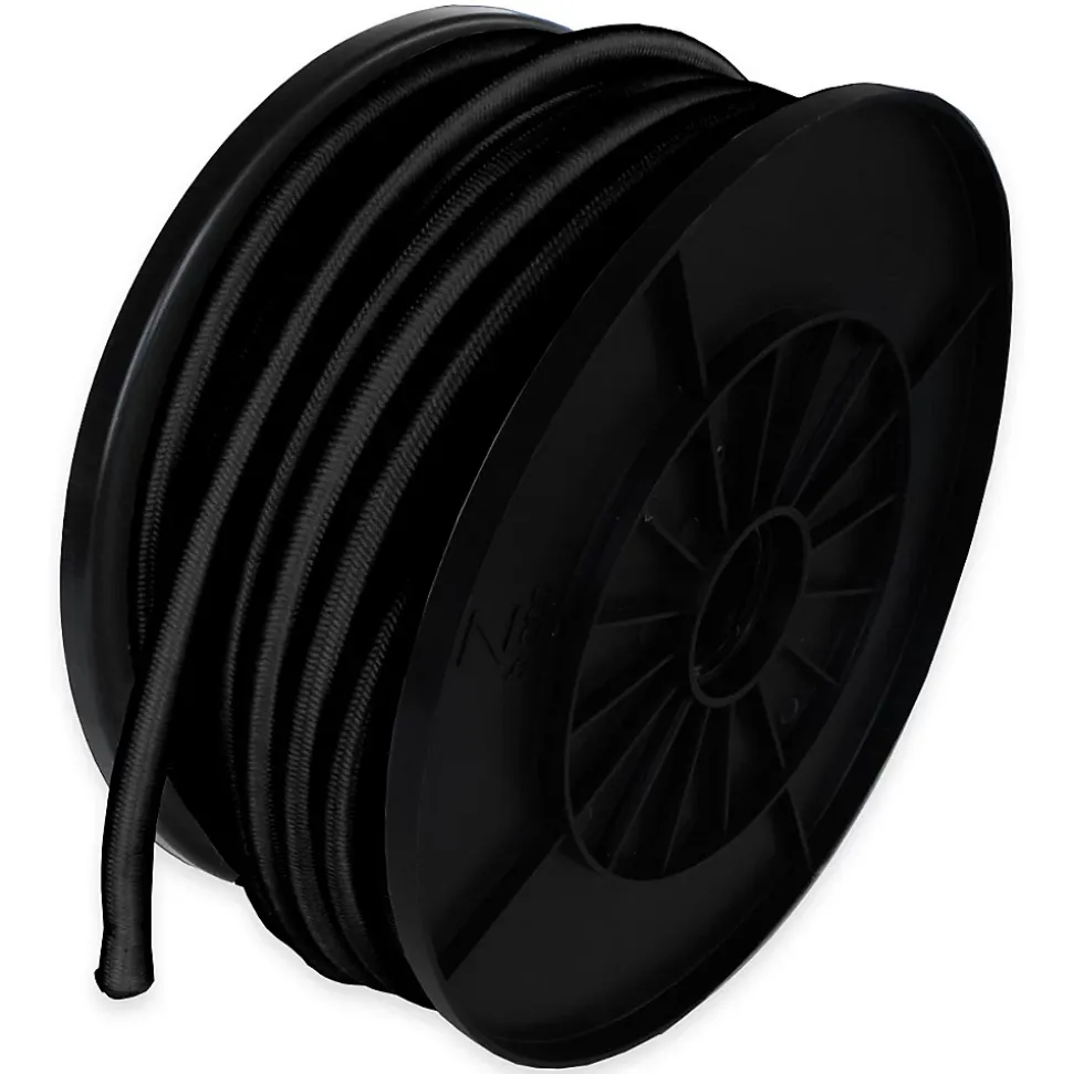 Sandow élastique Noir 40 mètres - Qualité PRO TECPLAST 9SW - Tendeur pour bâche de diamètre 9 mm