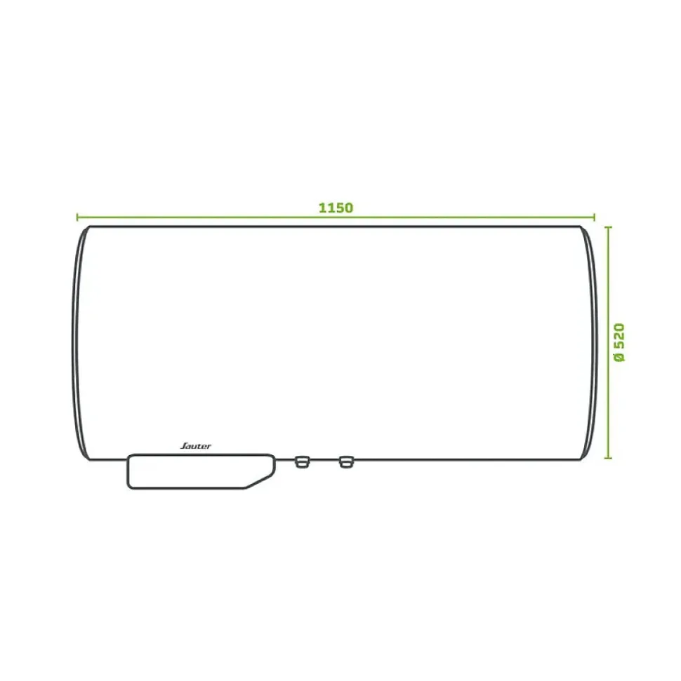 SAUTER Chauffe-eau électrique CANGAR horizontal mural 150L - ACI Hybride