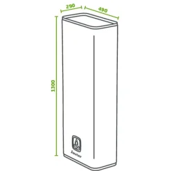 SAUTER Chauffe-eau électrique plat connecté GUELMA 80L blanc - multiposition