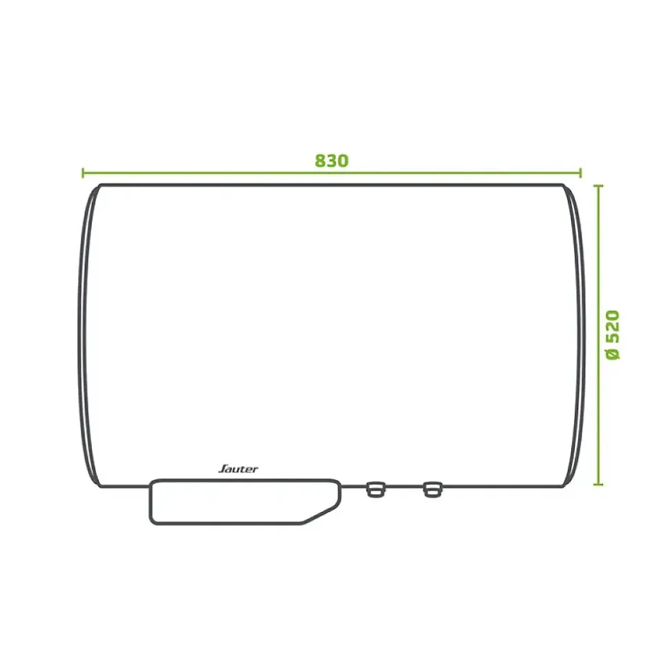 SAUTER Chauffe-eau électrique CANGAR horizontal mural 100L - ACI Hybride