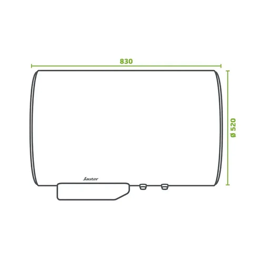 SAUTER Chauffe-eau électrique CANGAR horizontal mural 100L - ACI Hybride