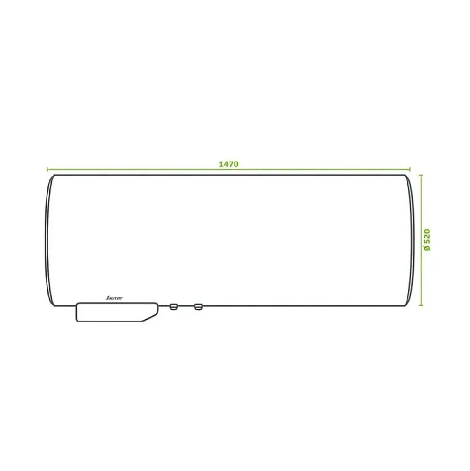 SAUTER Chauffe-eau électrique CANGAR horizontal mural 200L - ACI Hybride