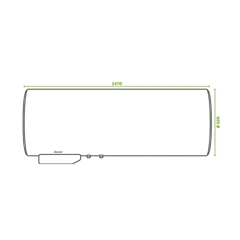 SAUTER Chauffe-eau électrique CANGAR horizontal mural 200L - ACI Hybride