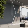 Séchoir plafond manuel blanc 152x54x25cm alu Foxydry Mini 150