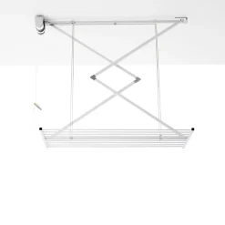 Séchoir plafond manuel blanc 152x54x25cm alu Foxydry Mini 150