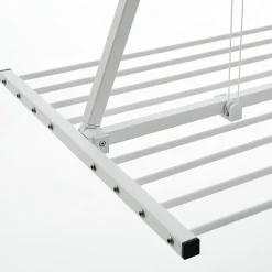 Séchoir plafond manuel blanc 152x54x25cm alu Foxydry Mini 150