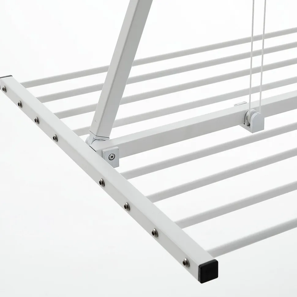 Séchoir plafond manuel blanc 152x54x25cm alu Foxydry Mini 150