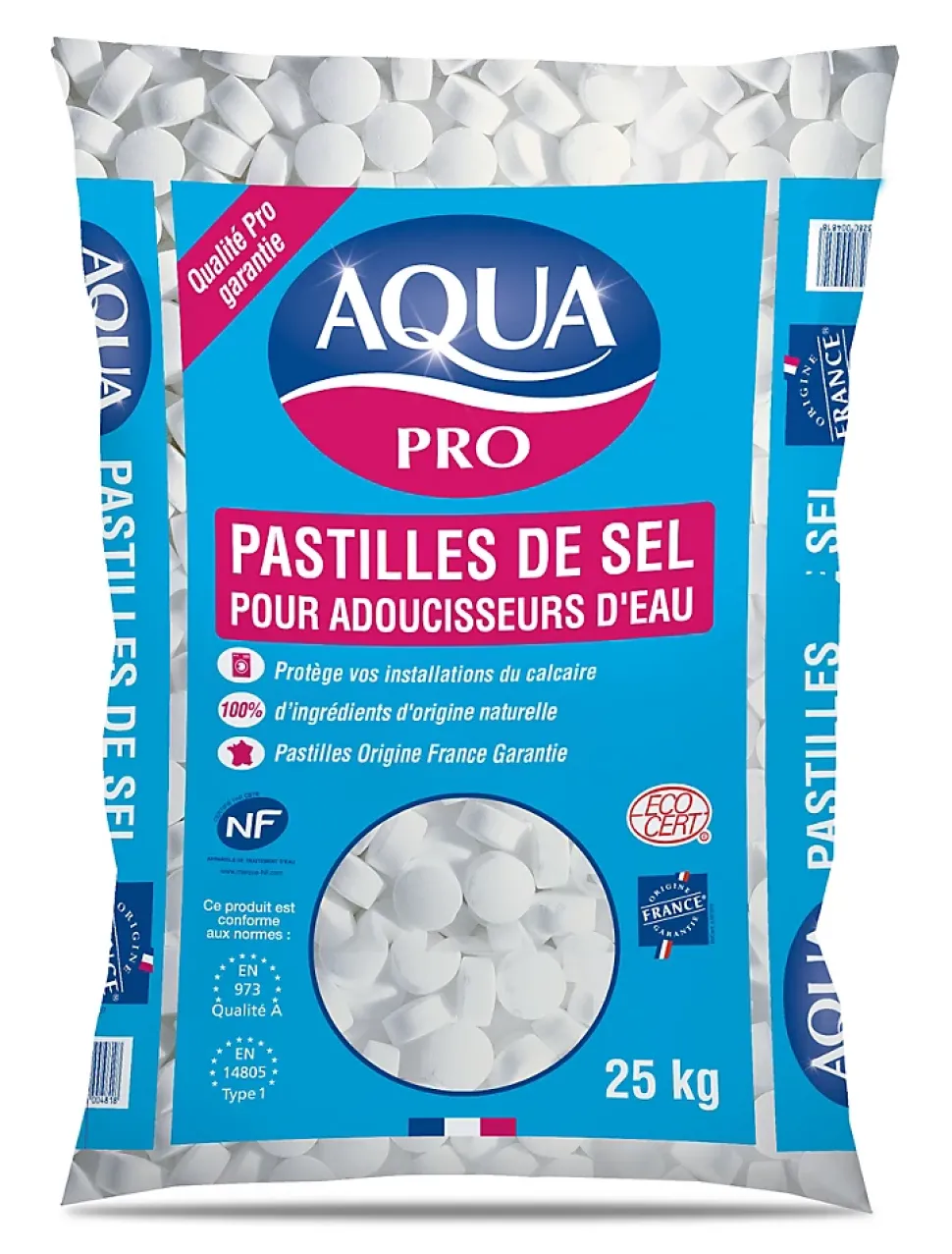 Sel pour adoucisseur d'eau Aqua Pro 25kg