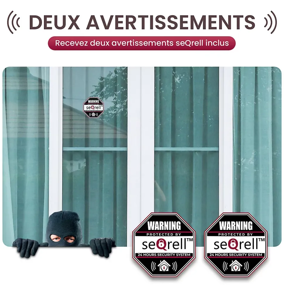 seQrell, Systeme Alarme Maison sans Fil GSM 4G, WLAN avec écran Tactile et Batterie 1500 mAh. Alexa, Application Android et iOS